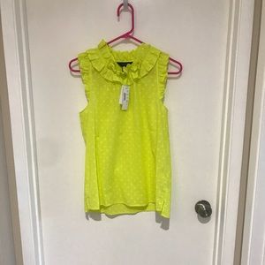 J. Crew Ruffle Clip Dot Top